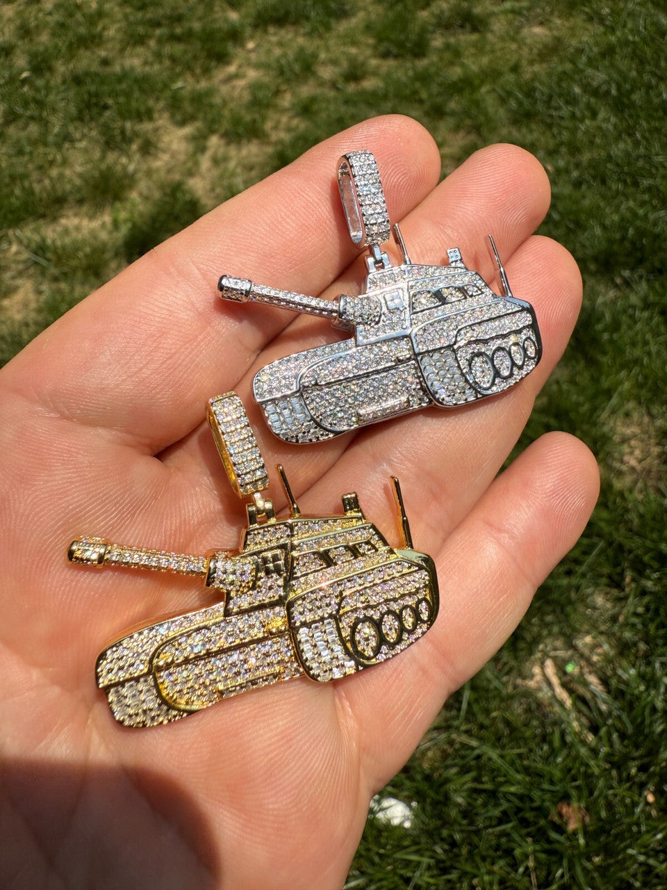 SERIES 6: Limited Edition Moissanite Army Tank Pendant Harlembling x Romeo Brown