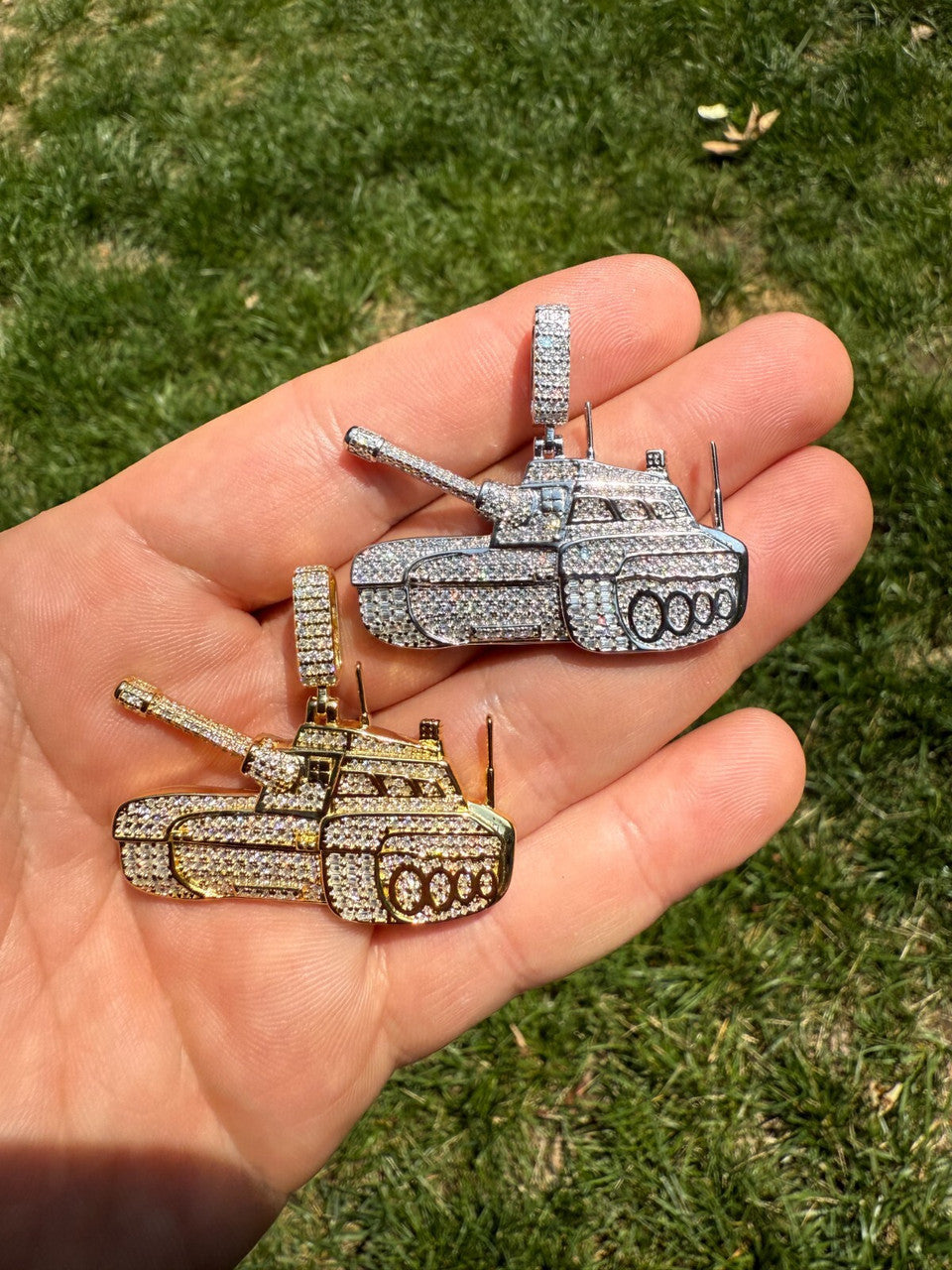 SERIES 6: Limited Edition Moissanite Army Tank Pendant Harlembling x Romeo Brown