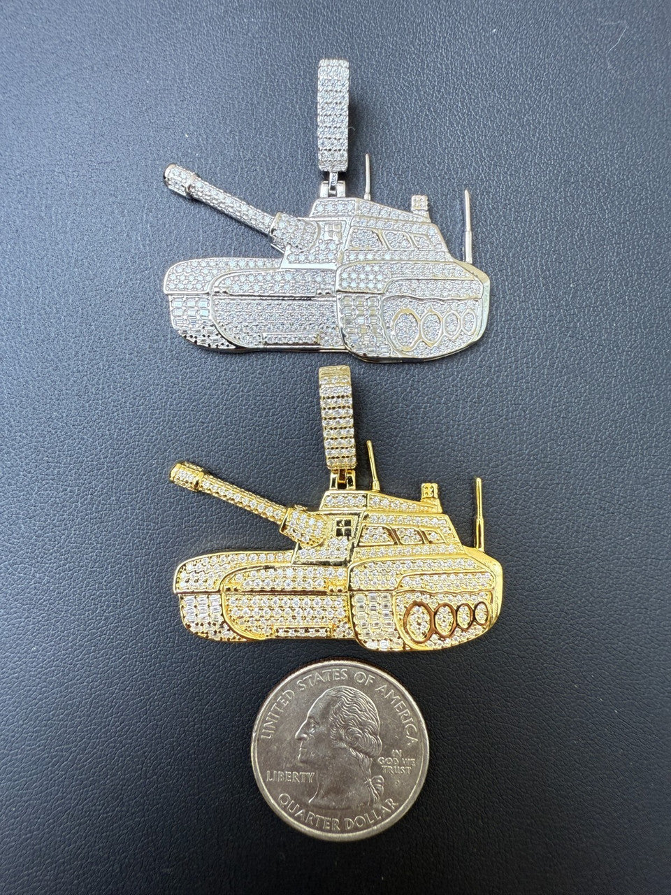 SERIES 6: Limited Edition Moissanite Army Tank Pendant Harlembling x Romeo Brown