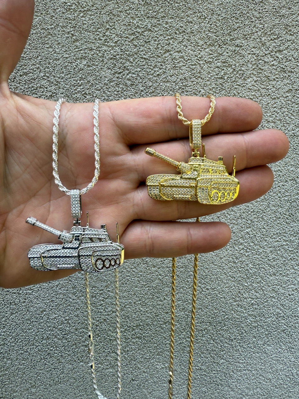 SERIES 6: Limited Edition Moissanite Army Tank Pendant Harlembling x Romeo Brown