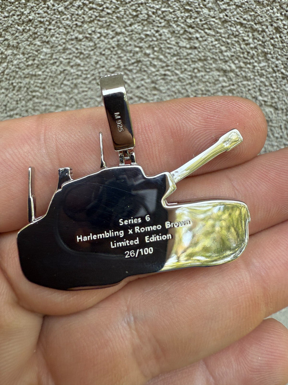 SERIES 6: Limited Edition Moissanite Army Tank Pendant Harlembling x Romeo Brown