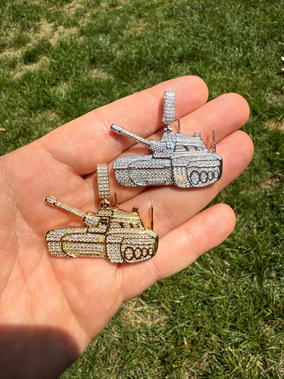 SERIES 6: Limited Edition Moissanite Army Tank Pendant Harlembling x Romeo Brown