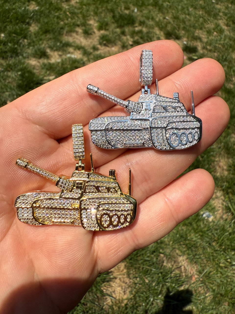 SERIES 6: Limited Edition Moissanite Army Tank Pendant Harlembling x Romeo Brown