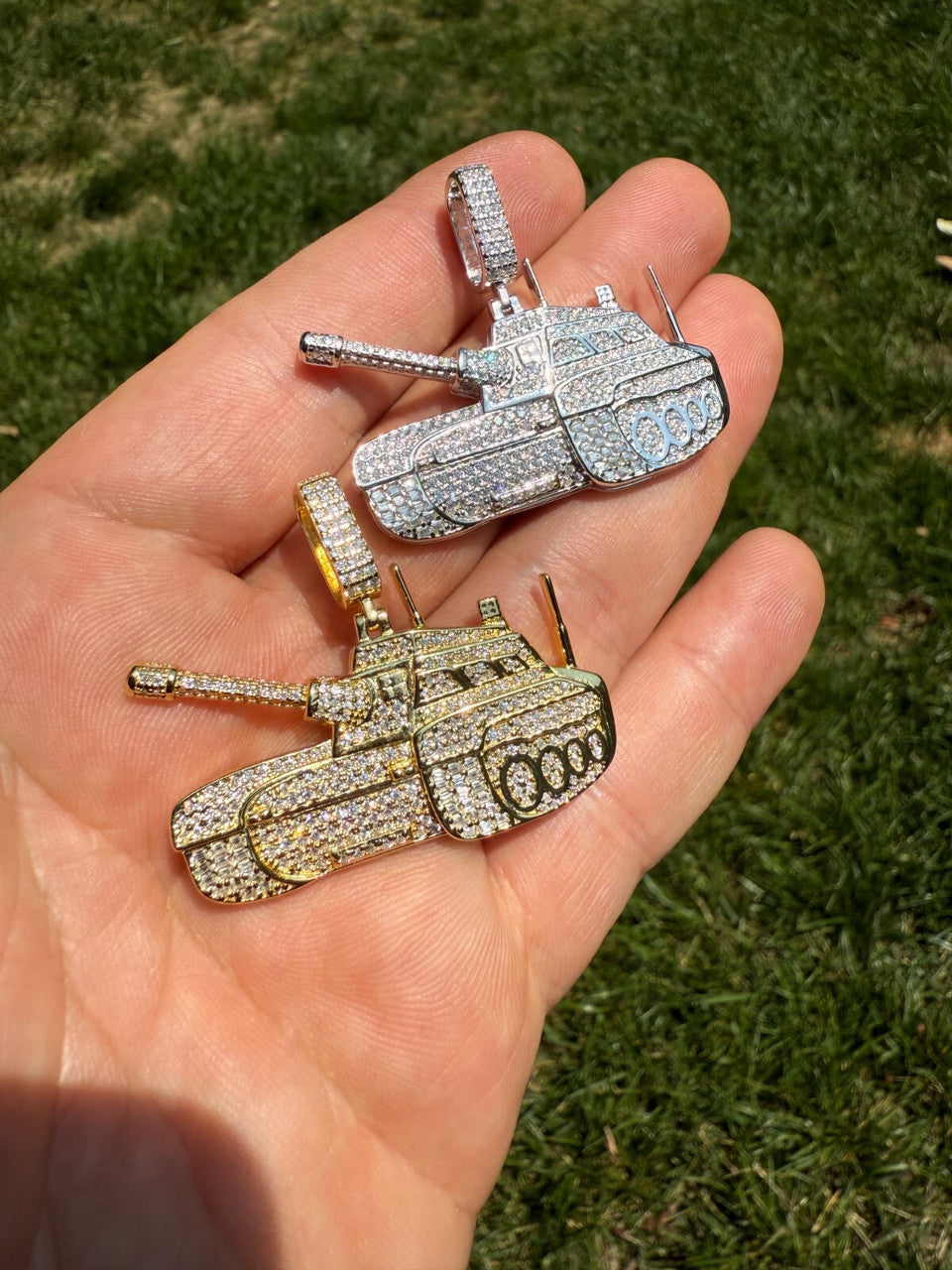 SERIES 6: Limited Edition Moissanite Army Tank Pendant Harlembling x Romeo Brown