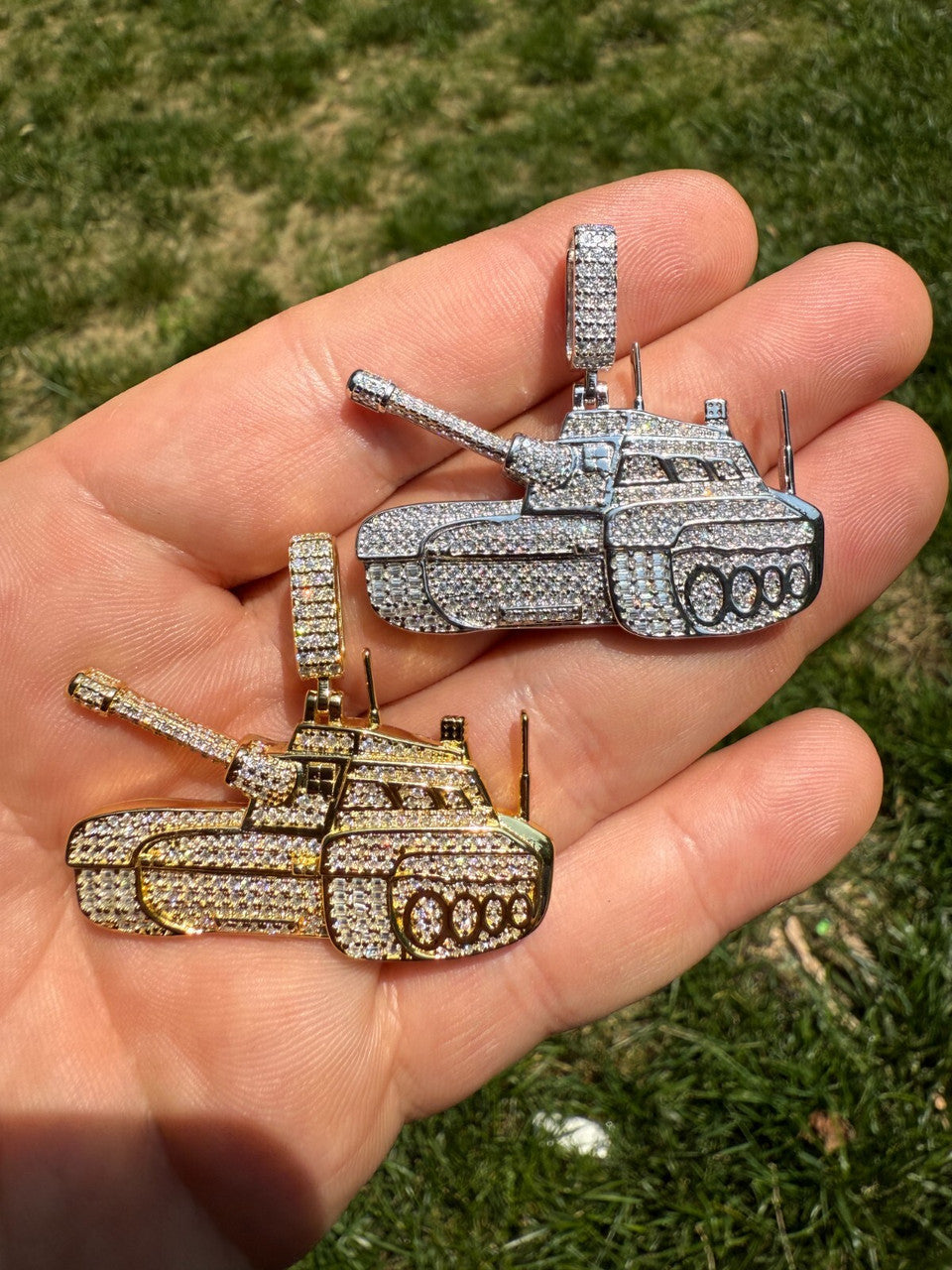 SERIES 6: Limited Edition Moissanite Army Tank Pendant Harlembling x Romeo Brown
