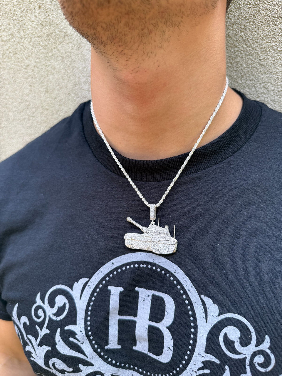 SERIES 6: Limited Edition Moissanite Army Tank Pendant Harlembling x Romeo Brown