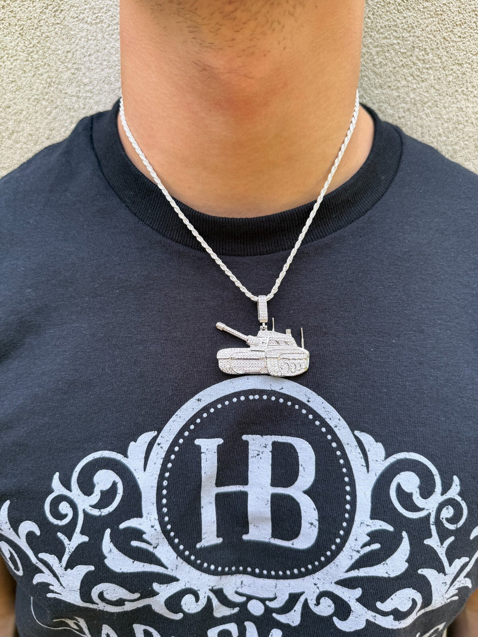 SERIES 6: Limited Edition Moissanite Army Tank Pendant Harlembling x Romeo Brown