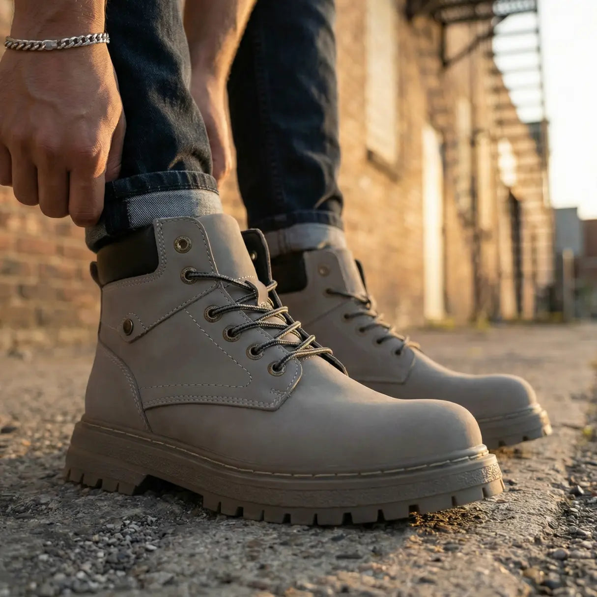 ANETO — Bota con alza de 9 cm