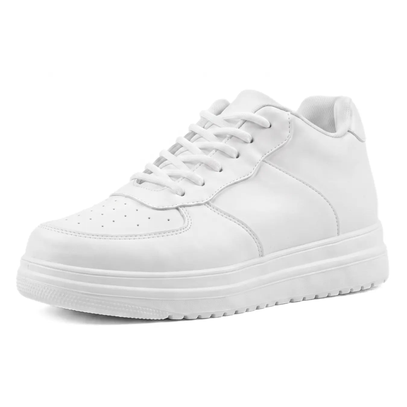 NEVADA — Zapatilla blanca con alza de 8 cm