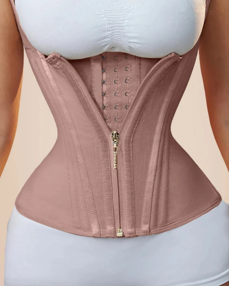 Faja Chaleco Reductora con Varillas de Acero y Tirantes Regulables