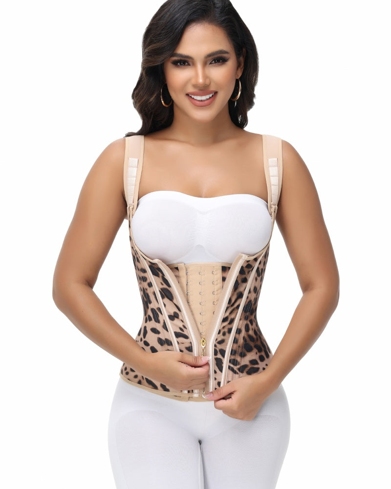 Faja Chaleco Reductora con Varillas de Acero y Tirantes Regulables