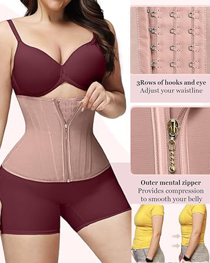 Faja Chaleco con Cremallera y 15 Varillas de Acero
