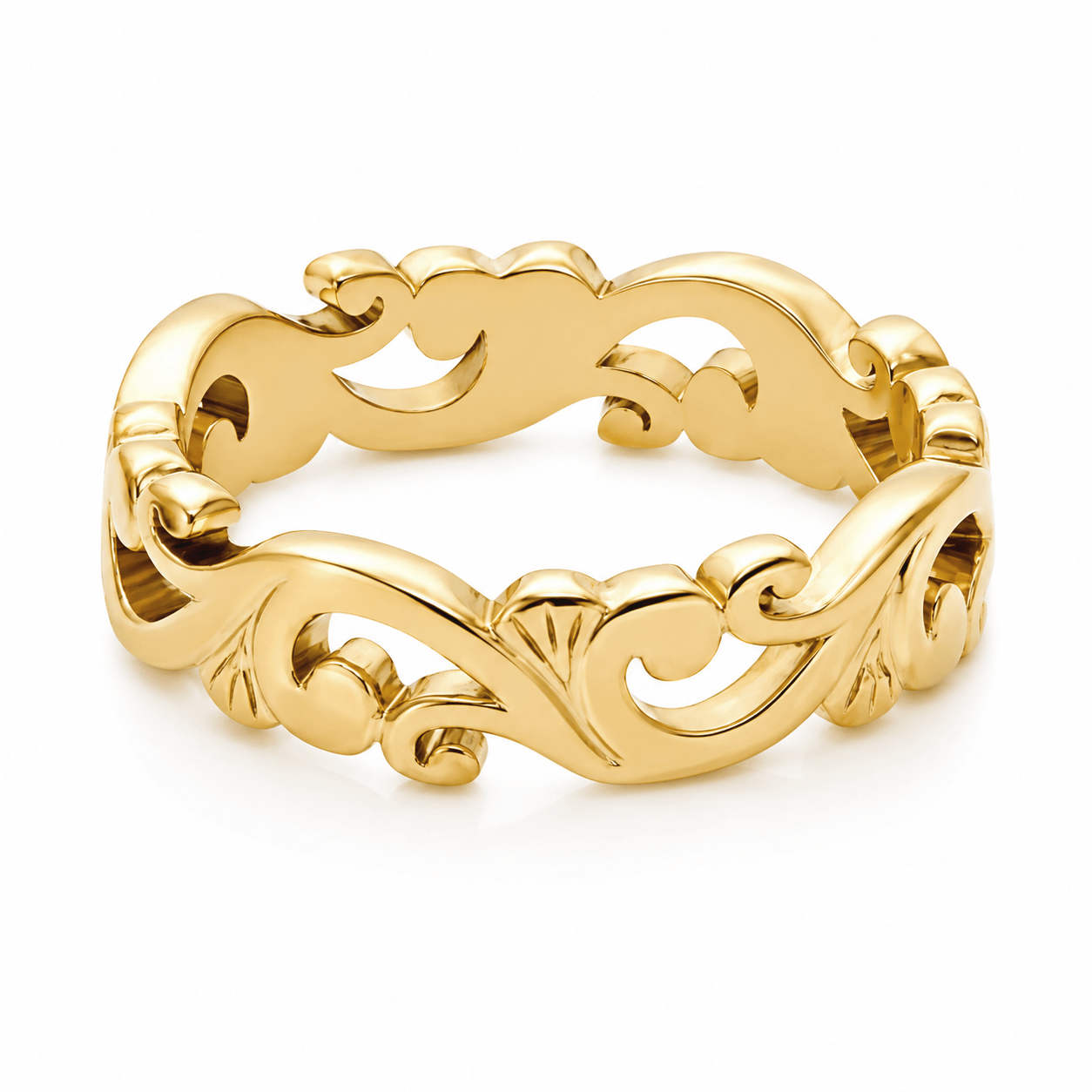 Anillo Alma — Aro ancho calado