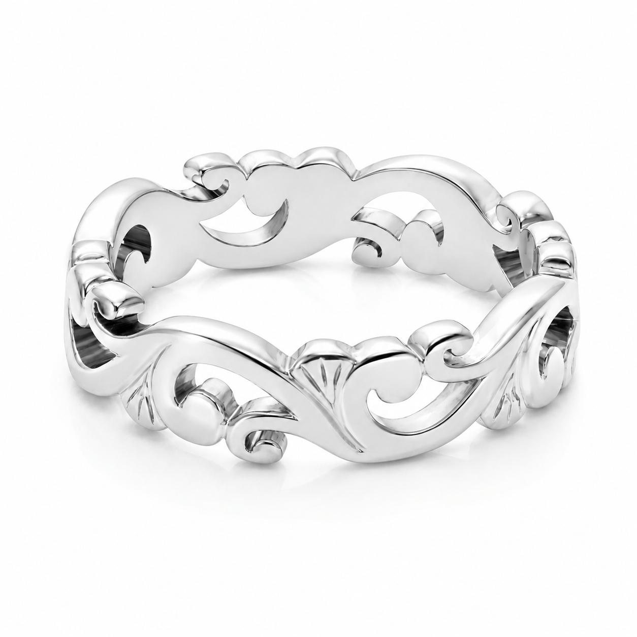 Anillo Alma — Aro ancho calado