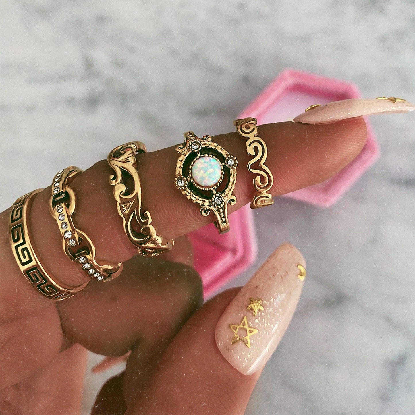 Anillo Alma — Aro ancho calado