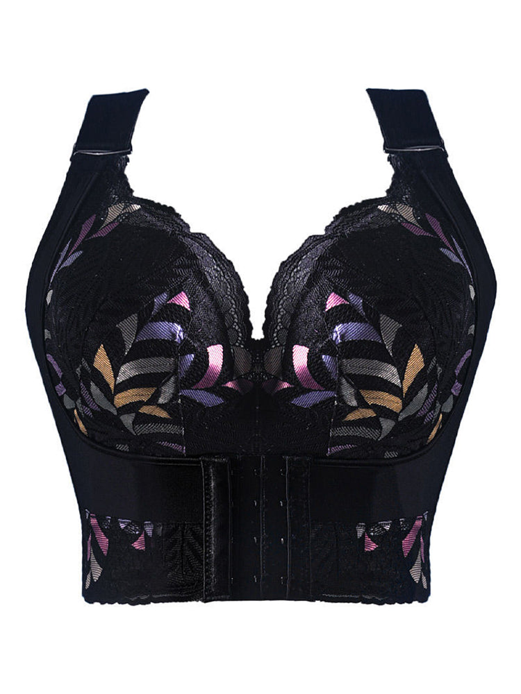 Sujetador Push Up Sin Aro con Laterales Anchos y Tirantes Regulables