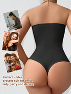 Body Faja Sin Tirantes Sin Costuras con Corte Tanga