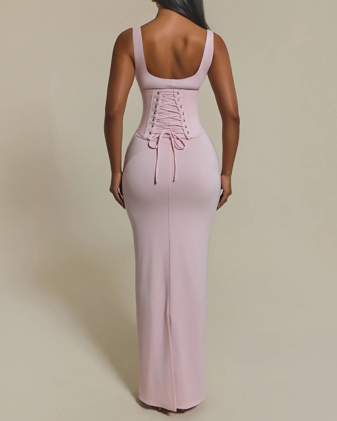 Vestido Largo con Corsé Moldeador Desmontable