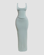 Vestido Largo con Corsé Moldeador Desmontable