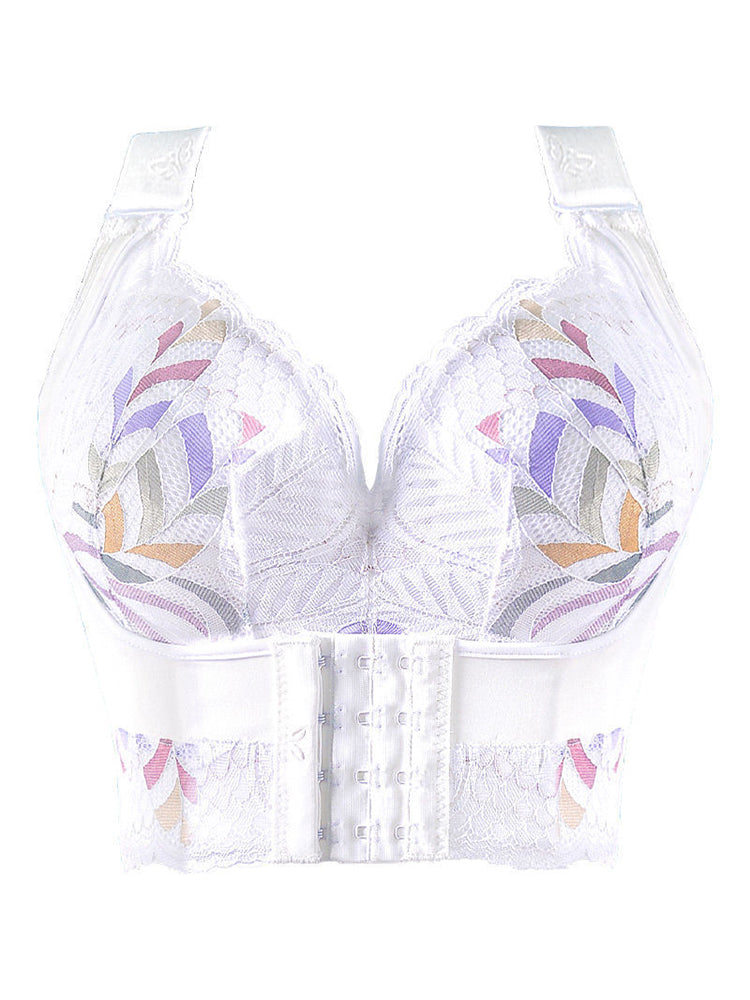 Sujetador Push Up Sin Aro con Laterales Anchos y Tirantes Regulables