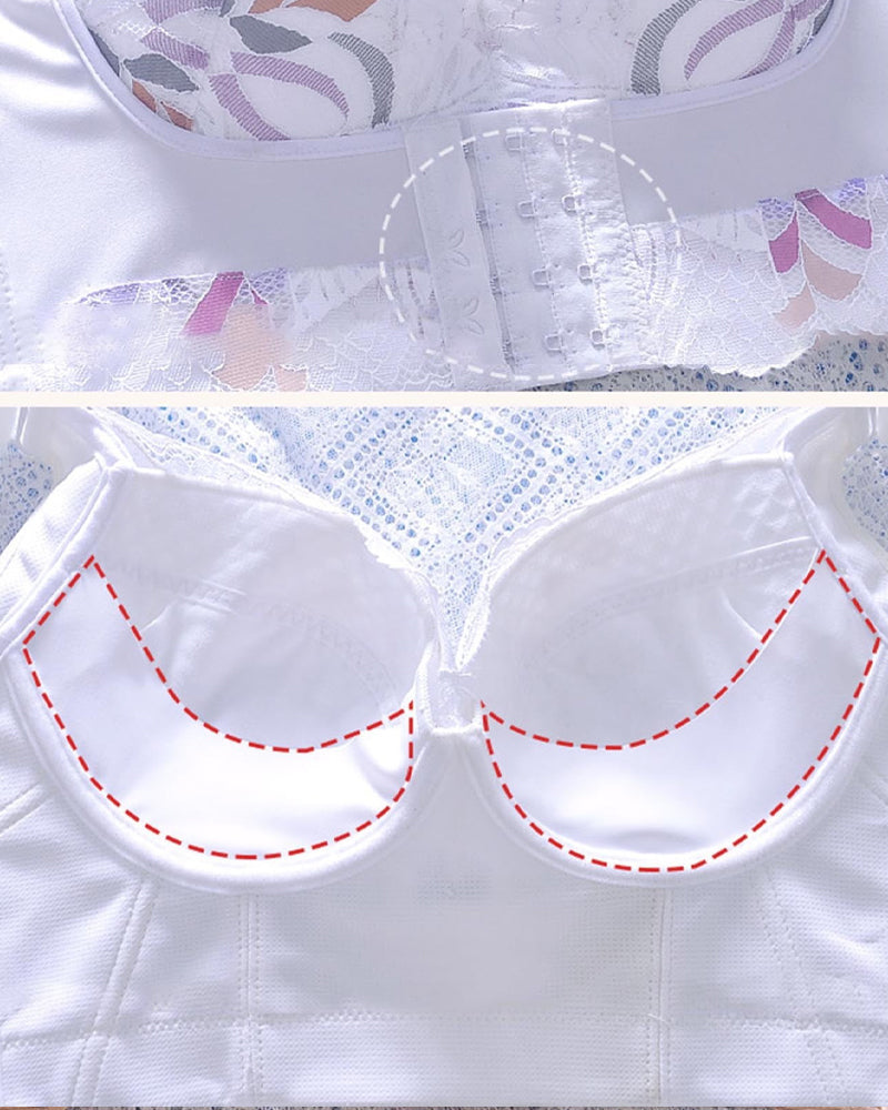 Sujetador Push Up Sin Aro con Laterales Anchos y Tirantes Regulables