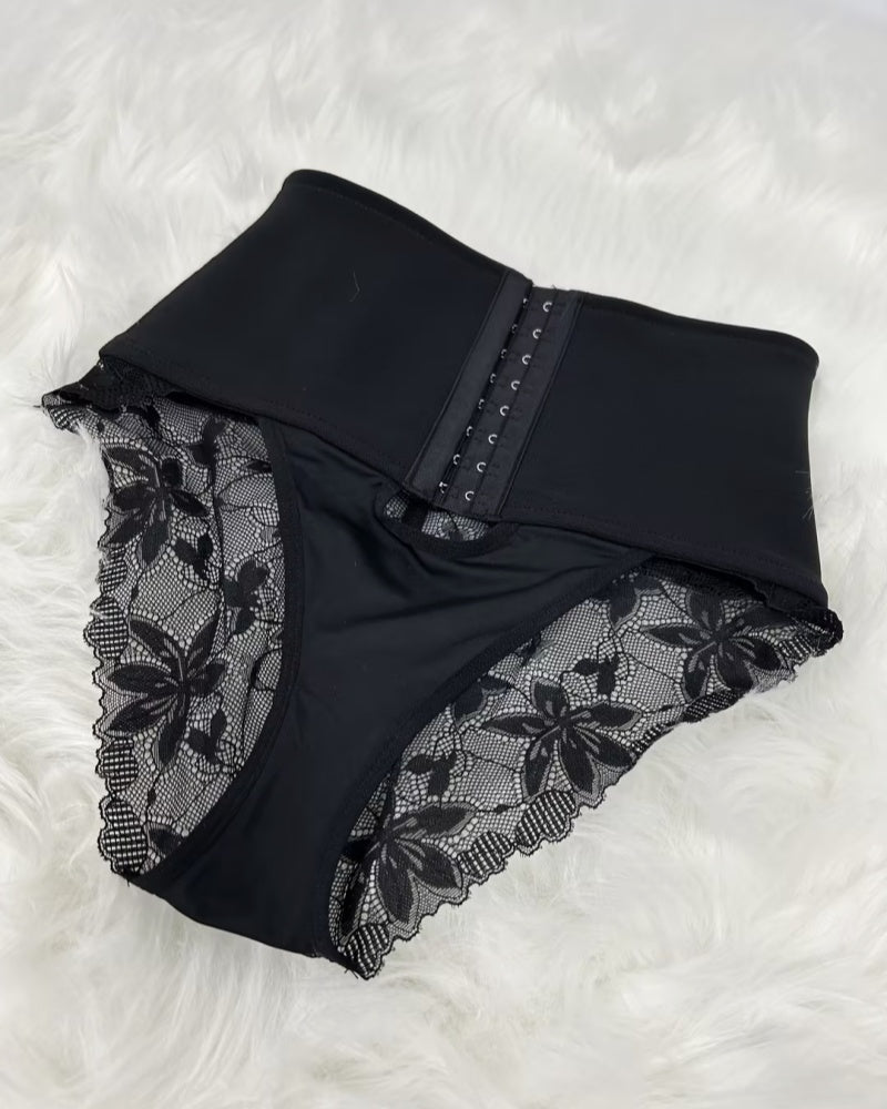 Body Faja de Apertura Frontal con Braguita Reductora de Encaje