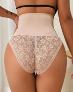 Body Faja de Apertura Frontal con Braguita Reductora de Encaje