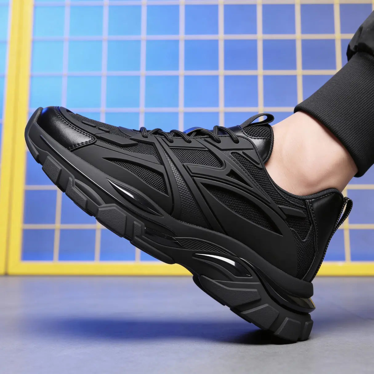 PONIENTE — Zapatilla deportiva con alza de 9 cm