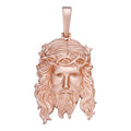 #1 Bestseller Jesus Piece Pendant - Sandblasted Matte Finish 14k Rose Gold Vermeil 925 Silver