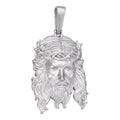 #1 Bestseller Jesus Piece Pendant - Sandblasted Matte Finish 925 Silver - CZ Stones - 3 Sizes 1.5"-3"