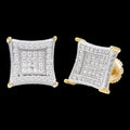 1.17ct Real DIAMOND 3D Kite Classic Iced Out Earrings - 14k Yellow Gold - 11mm