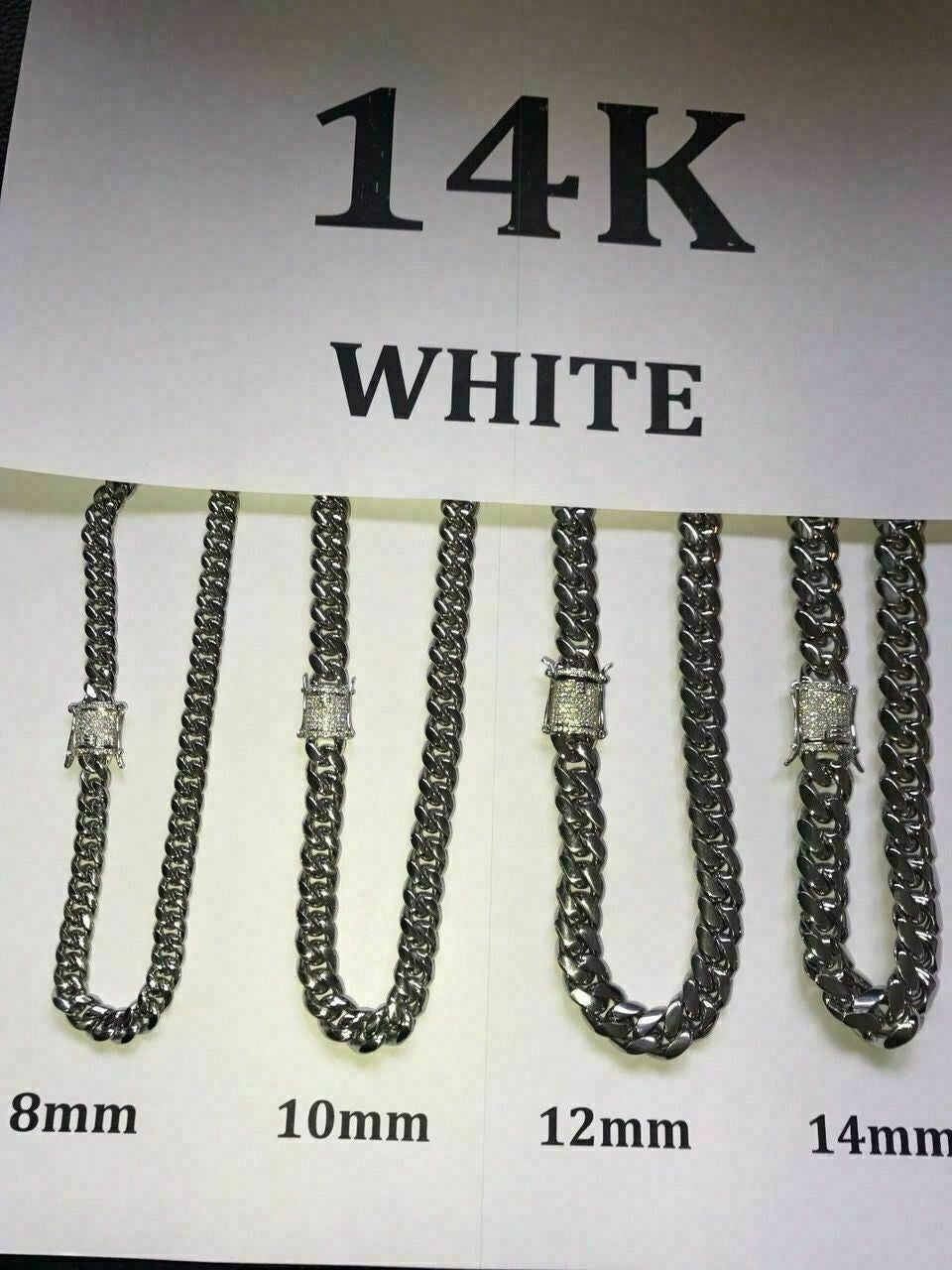 14K-18K Gold Plated Stainless Steel Cuban Link Chain W. 1ct Diamond Clasp