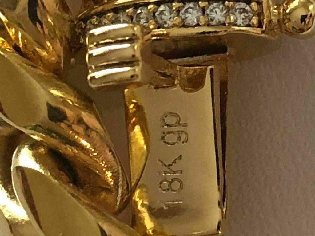 14K-18K Gold Plated Stainless Steel Cuban Link Chain W. 1ct Diamond Clasp
