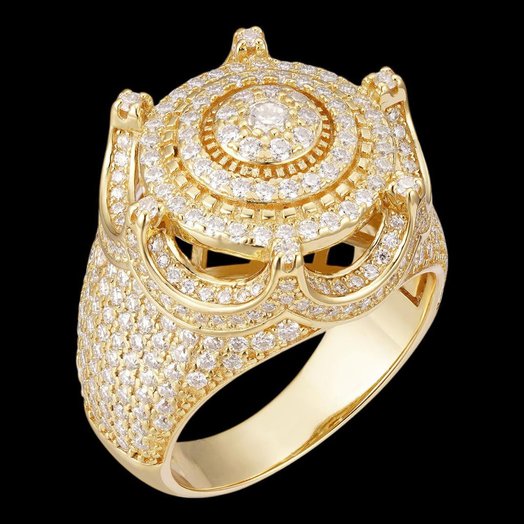 3.38ct Real DIAMOND King Crown The Don Hip Hop Ring - 14k Yellow Gold