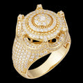 3.38ct Real DIAMOND King Crown The Don Hip Hop Ring - 14k Yellow Gold
