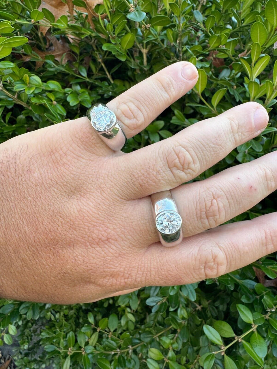 MOISSANITE Classic Big Rock Oval Cut Ring - 925 Silver