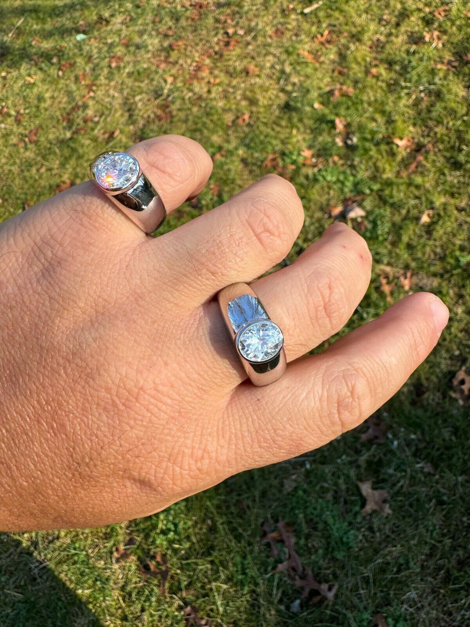 MOISSANITE Classic Big Rock Oval Cut Ring - 925 Silver