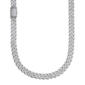 3D Miami Cuban Link Prong Chain Necklace Iced Out - 925 Silver - 10mm-14mm - 16-30"