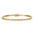 3mm Canary Yellow CZ Tennis Bracelet Real 925 Sterling Silver 14k Gold Plated