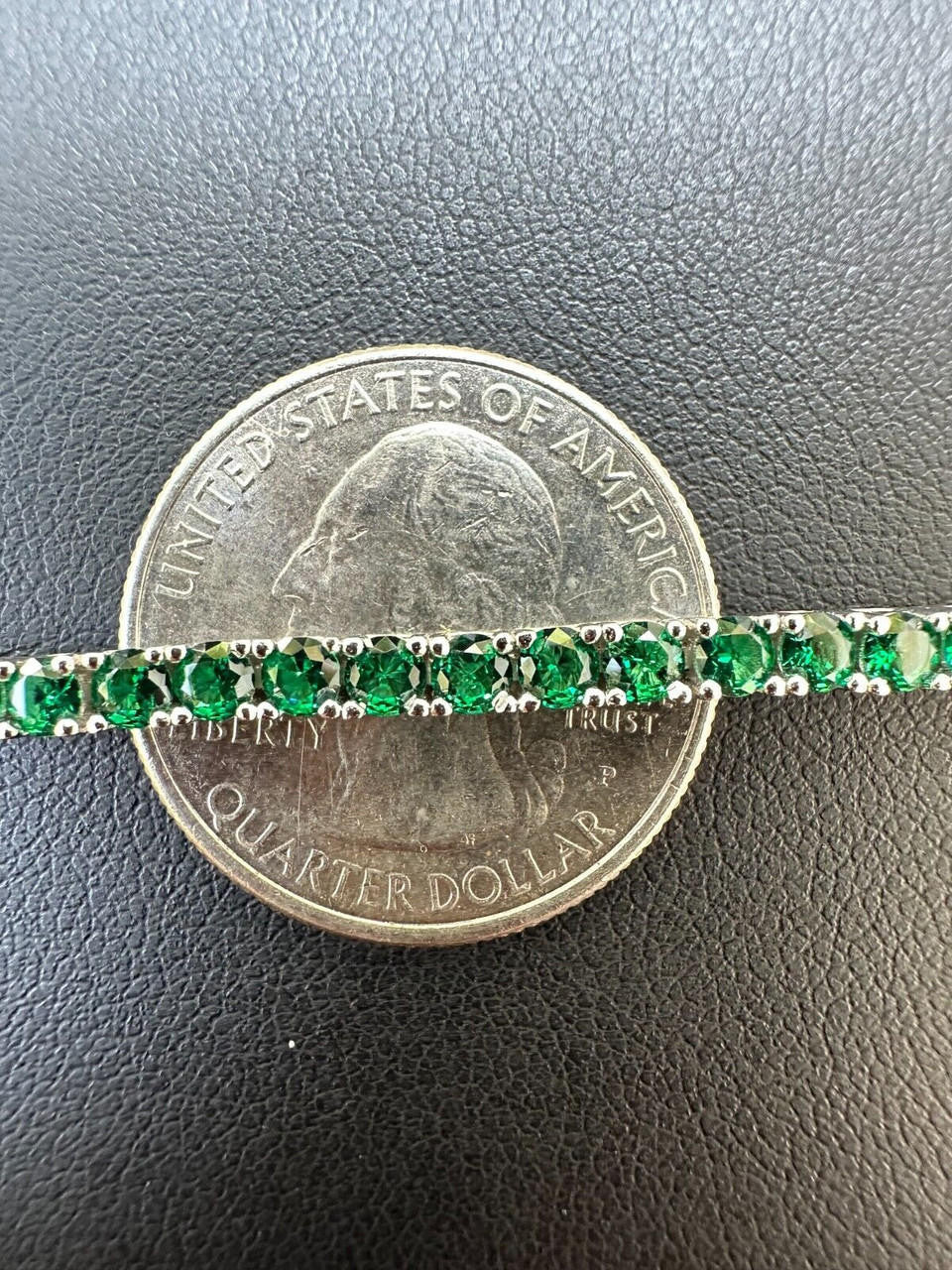 3mm Green CZ Tennis Bracelet Real Iced 925 Sterling Silver Mens Ladies 6-8.5"