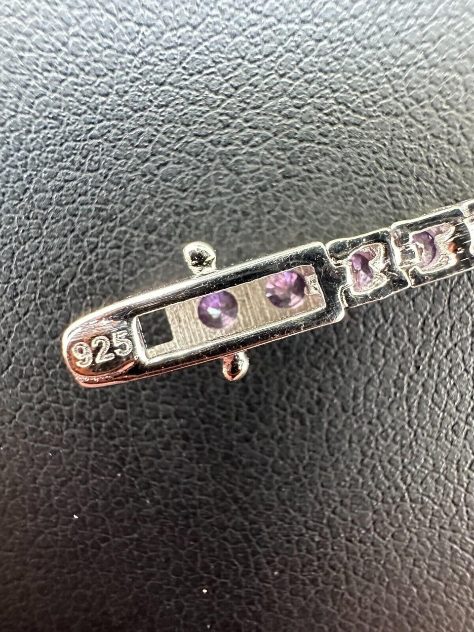 3mm Purple CZ Tennis Bracelet Real Iced 925 Sterling Silver Mens Ladies 6-8.5"