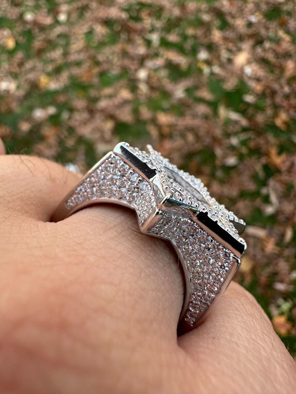 MOISSANITE Star Of David Baguette Iced Out Ring - 925 Silver