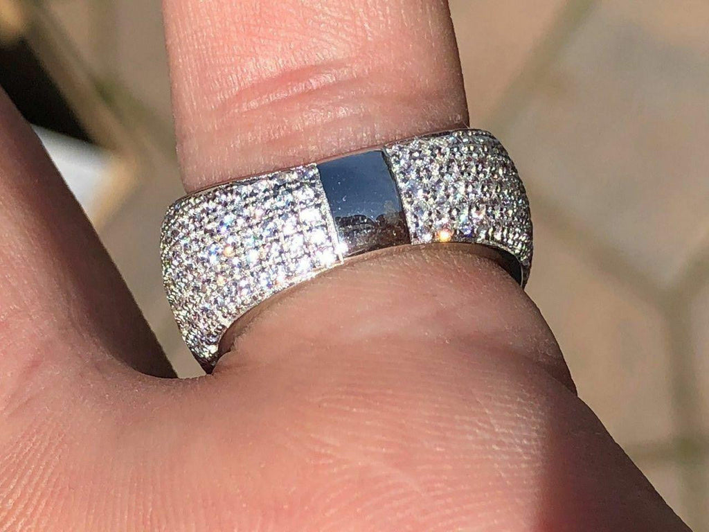 4.68ct Real DIAMOND Round Cluster Iced Out Ring - 925 Silver