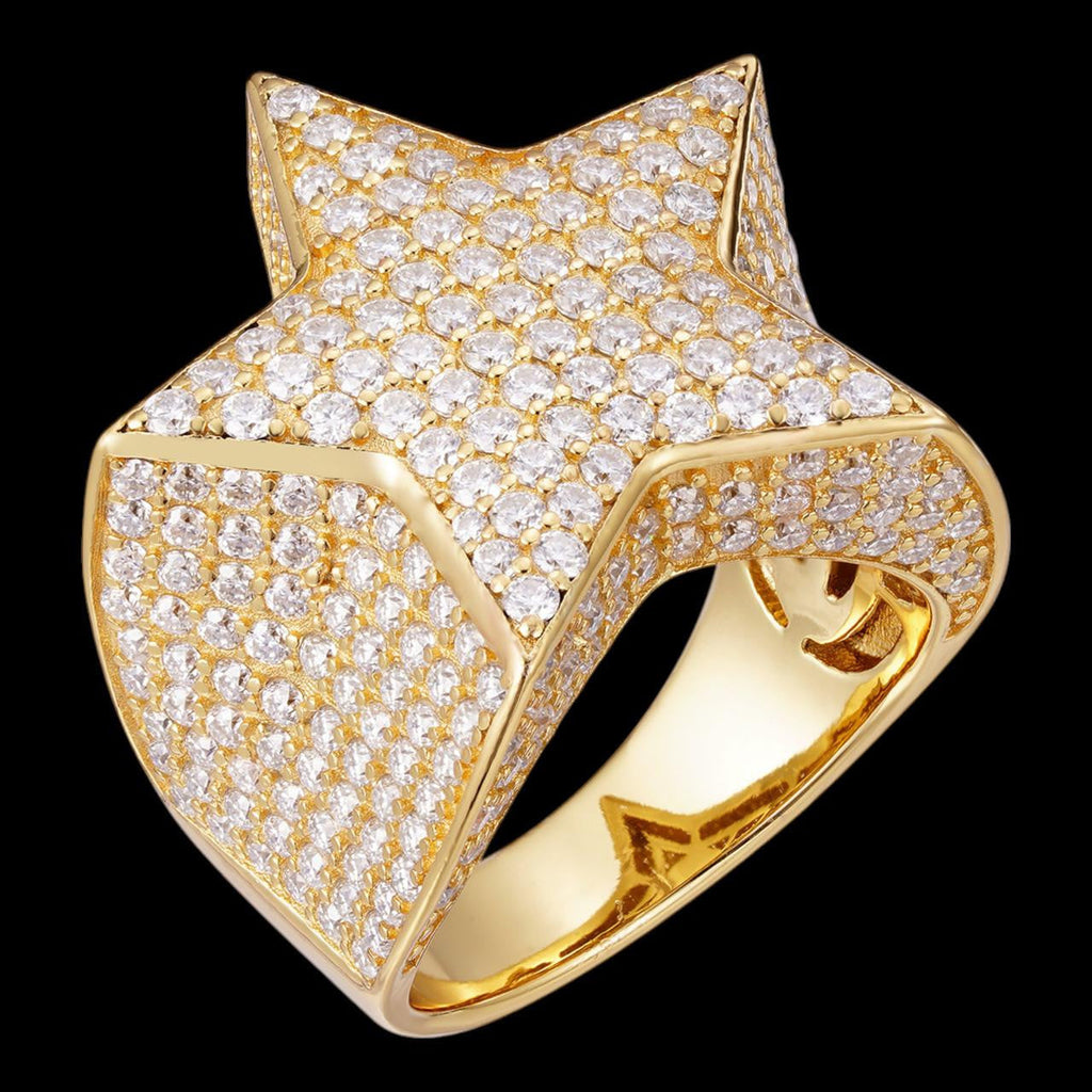 4.99ct Real DIAMOND Ice Star Classic Ring - 14k Yellow Gold