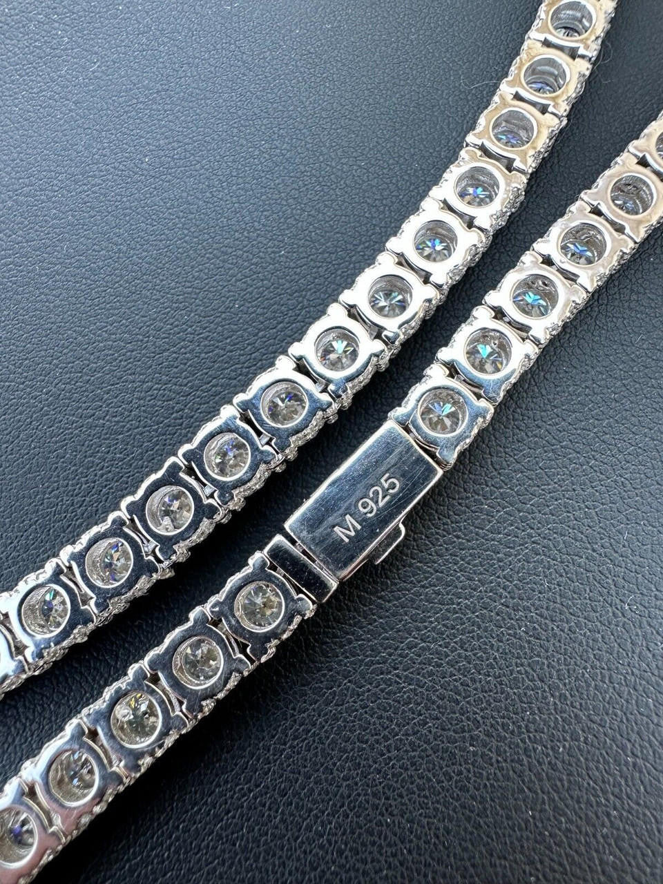 MOISSANITE Reinvented Tennis Chain Necklace Iced Out On All Sides - 925 Silver - 5mm - 14"-28"