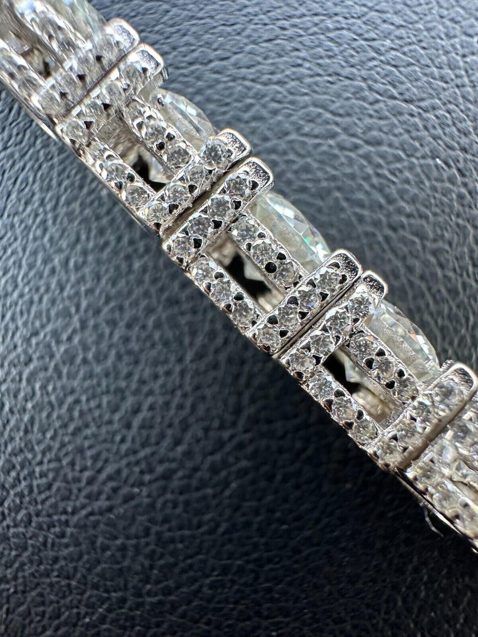 MOISSANITE Reinvented Tennis Chain Necklace Iced Out On All Sides - 925 Silver - 5mm - 14"-28"