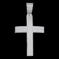 6.65ct Real DIAMOND Classic Iced Out Cross Pendant - 14k White Gold- Huge 4"