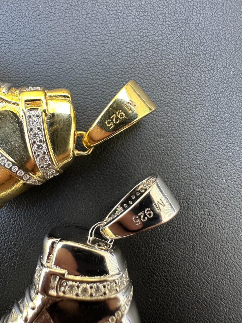 MOISSANITE Air Force 1 High Top Nike Sneaker Pendant - 14k Gold Vermeil Or 925 Silver - Small 1.5"