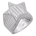 Baguette Rap Star Ring - 925 Silver - CZ Stones