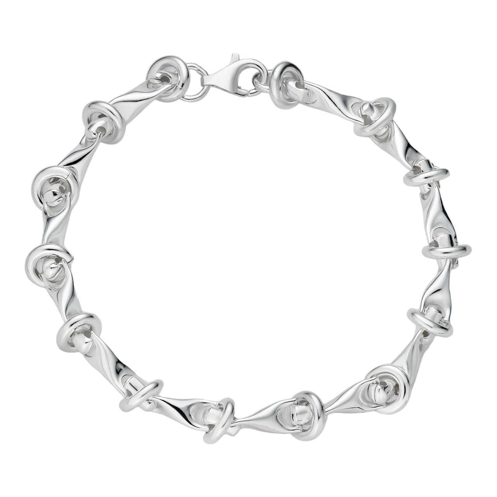 "Barbed Wire" Custom Bracelet - 925 Sterling Silver - 7"-9" - 8mm